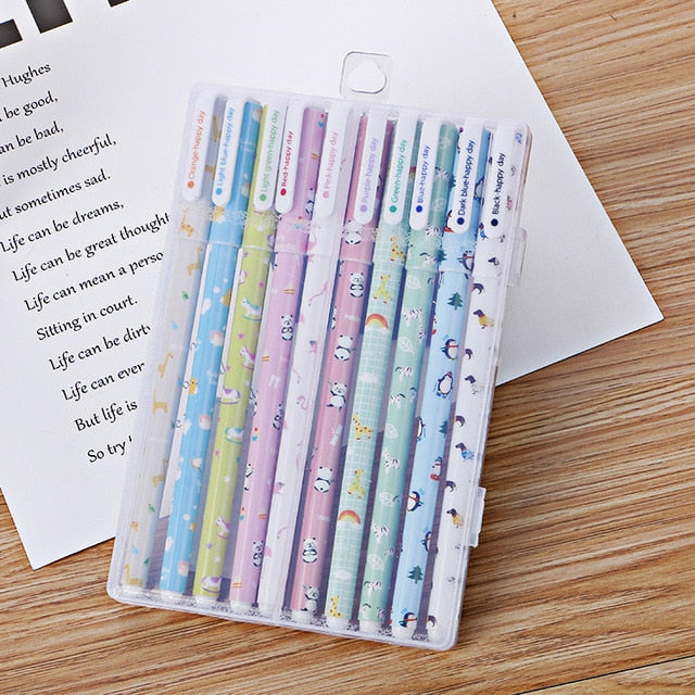 Cartoon Design Gel Pen Set