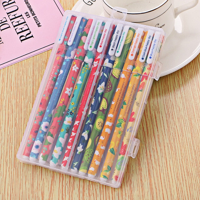 Cartoon Design Gel Pen Set