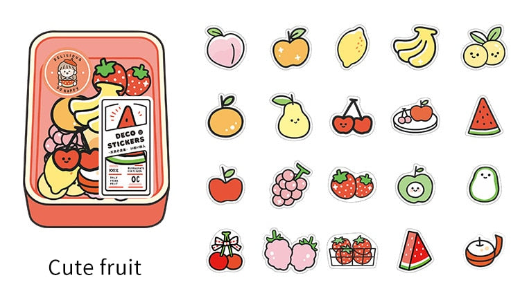 Kawaii Food Stickers (6 designs)