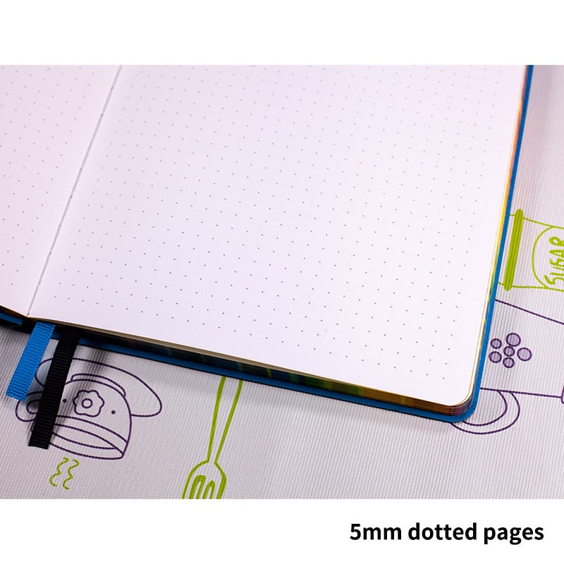 A5 Rainbow Edge Dotted Notebook
