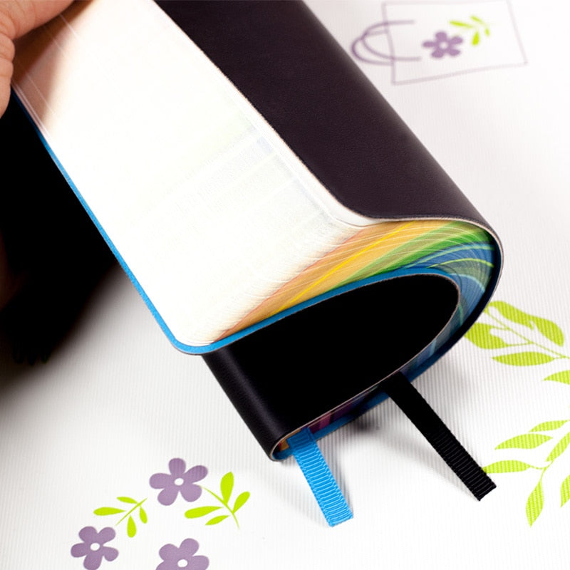 A5 Rainbow Edge Dotted Notebook