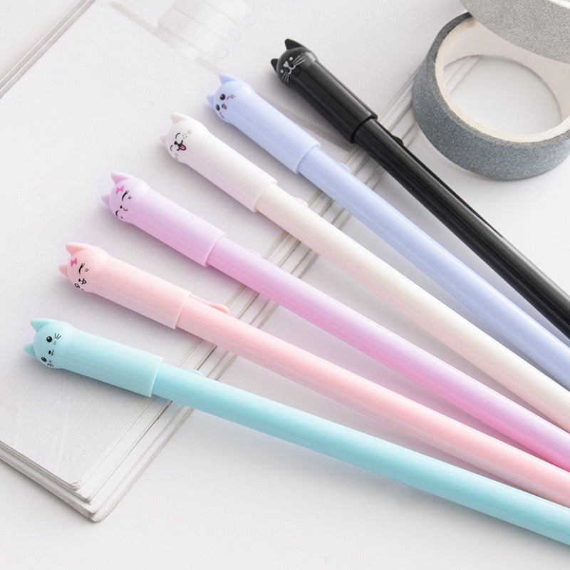 Kawaii Cat Gel Pen Set