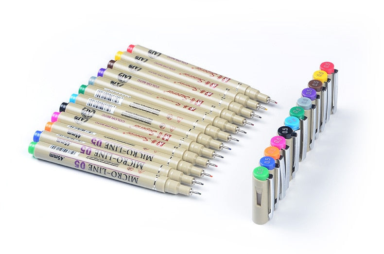 (12 Colours) Micron-Line Pen Set