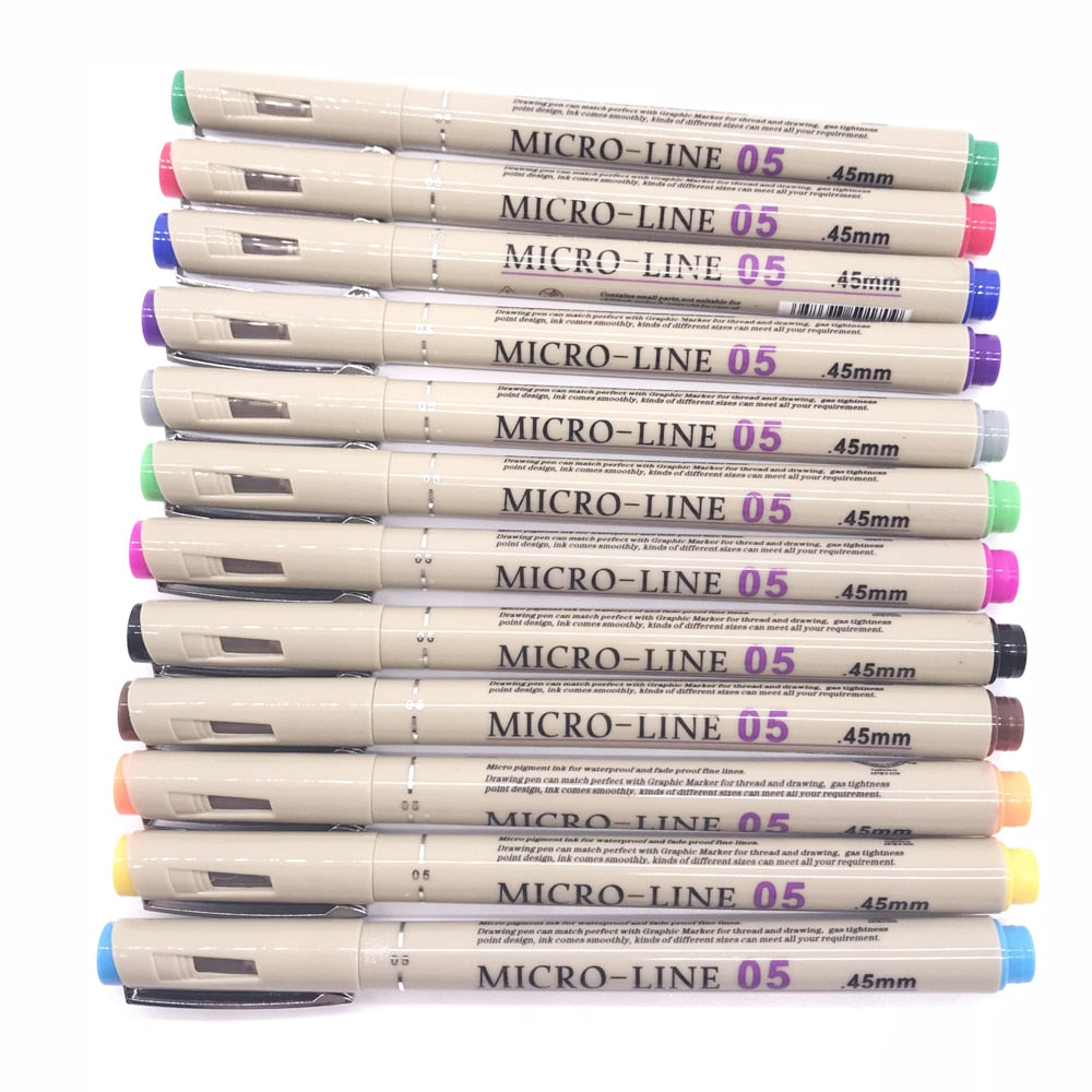 (12 Colours) Micron-Line Pen Set