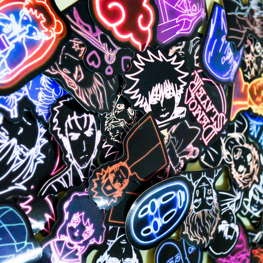 Neon Anime Stickers