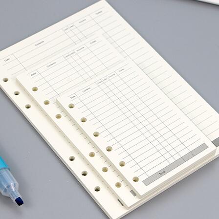 A6 Loose Leaf Notebook Refills