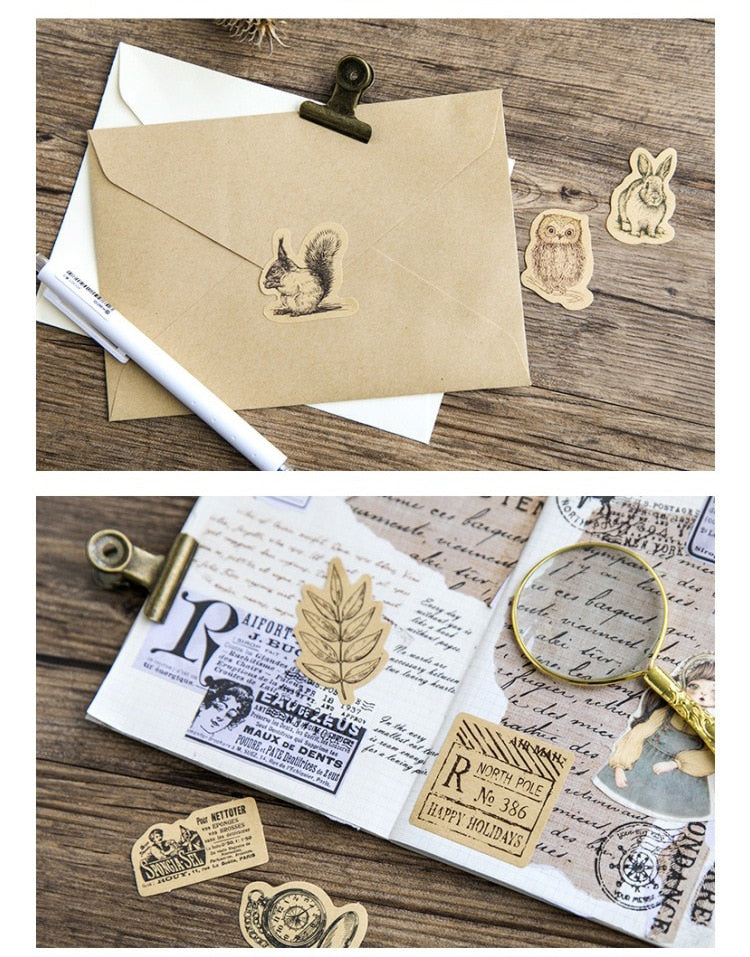 Vintage Kraft Paper Stickers