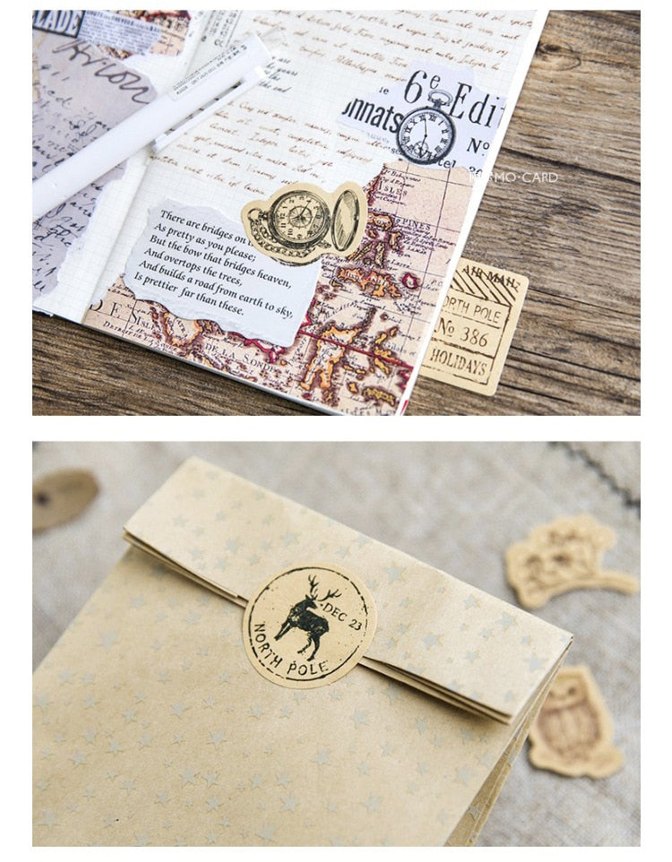 Vintage Kraft Paper Stickers