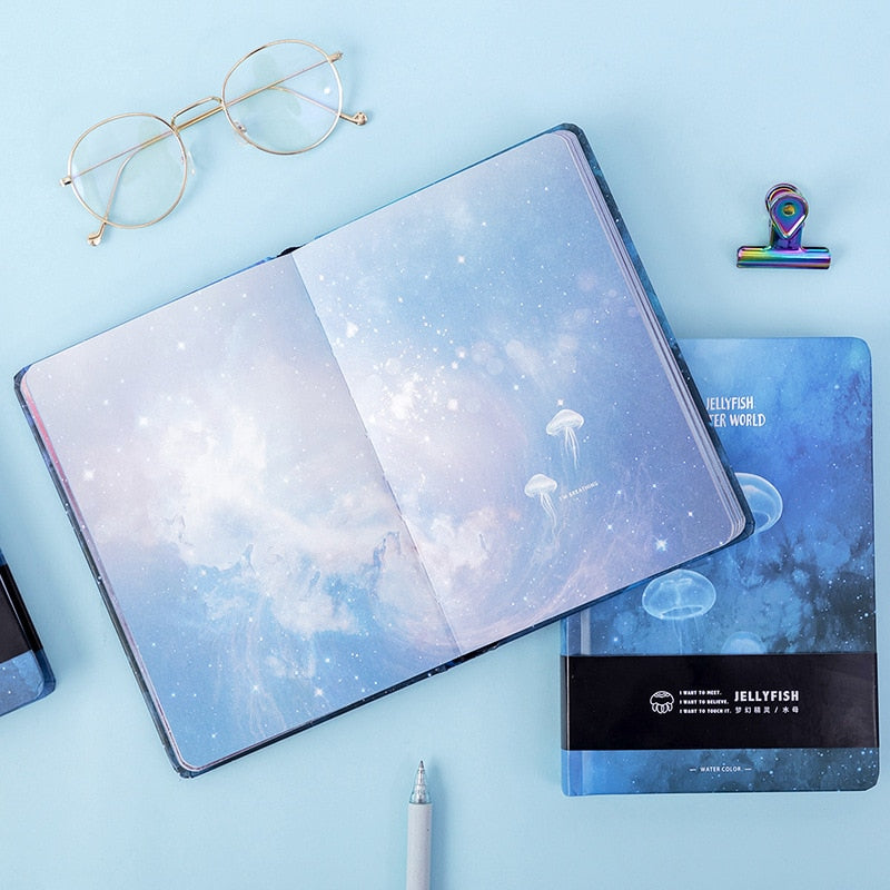 A5 Blue Jellyfish Notebook