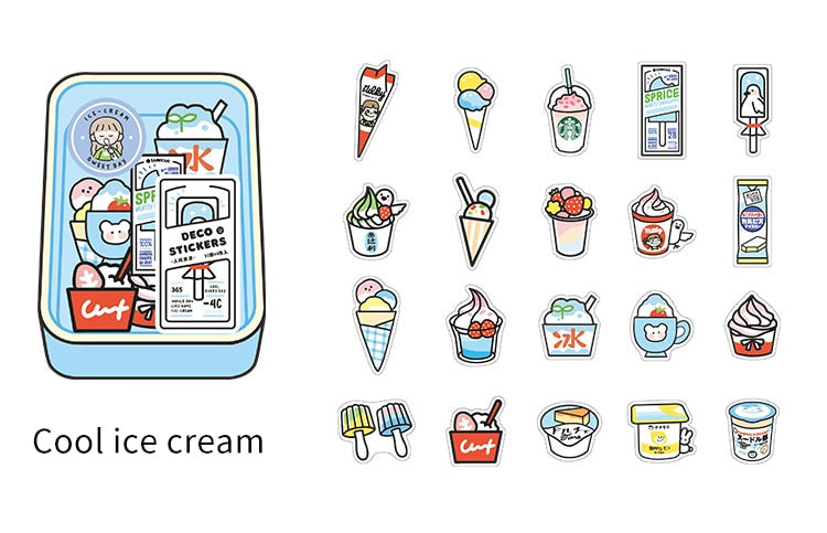 Kawaii Food Stickers (6 designs)