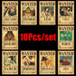 10 Piece Set One Piece Wanted Stickers