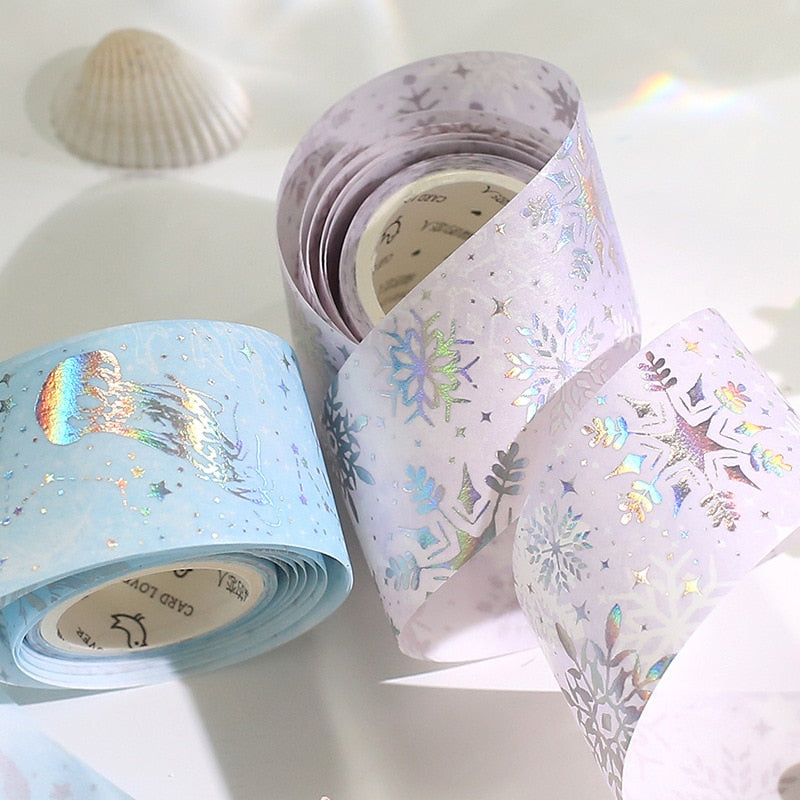 Silver Foiled Reflective Washi Tape