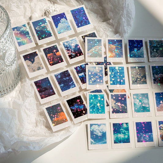 Glitter Polaroid Art Stickers