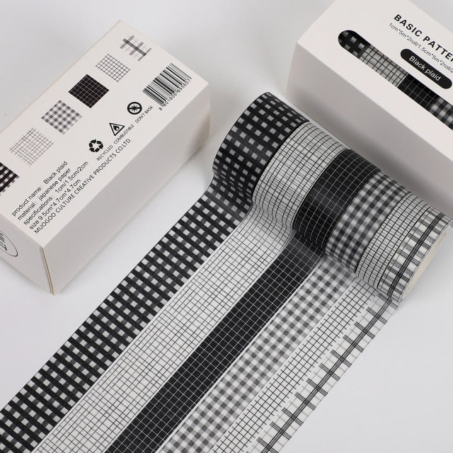 Grid Marble Washi Tape Set