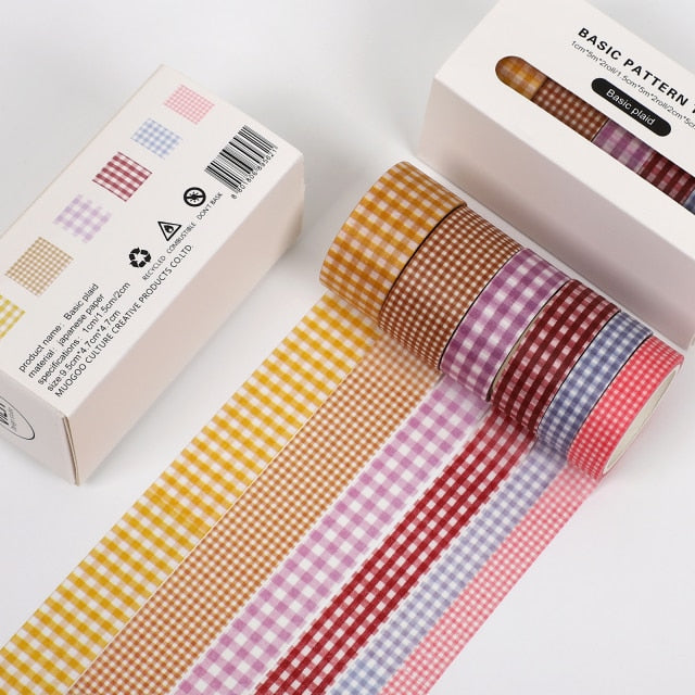 Grid Marble Washi Tape Set