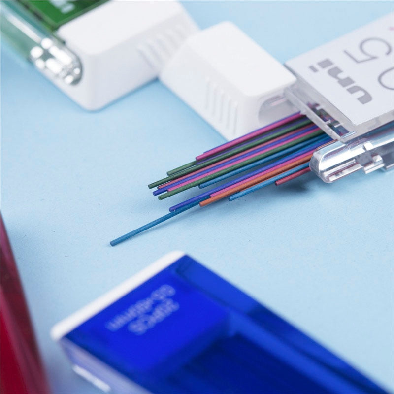 'UNI' Coloured Mechanical Pencil Lead Refills 0.5mm