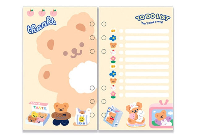 A6 Notebook Kawaii Refills