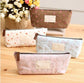 Floral Canvas Zipper Pencil Case