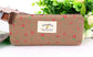 Floral Canvas Zipper Pencil Case